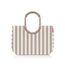 reisenthel loopshopper L summerstripes coffee – Stabile Tasche mit praktischen Fächern aus recycelten PET-Flaschen – Charmantes und wasserabweisendes Design
