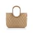 reisenthel loopshopper L frame rhombus ginger – Stabile Tasche mit praktischen Fächern aus recycelten PET-Flaschen – Charmantes und wasserabweisendes Design