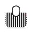 reisenthel loopshopper L summerstripes black – Stabile Tasche mit praktischen Fächern aus recycelten PET-Flaschen – Charmantes und wasserabweisendes Design