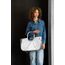 reisenthel loopshopper L silver crackle – Stabile Tasche mit praktischen Fächern aus recycelten PET-Flaschen – Charmantes und wasserabweisendes Design