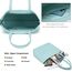 MEEGIRL Damen Henkeltaschen, Einfache Handtaschen PU Leder Tote Shopper Bag für Arbeit, Schule, Einkauf mit Reißverschluss und Innentasche (Blau)