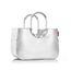 reisenthel loopshopper L silver crackle – Stabile Tasche mit praktischen Fächern aus recycelten PET-Flaschen – Charmantes und wasserabweisendes Design
