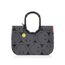 reisenthel loopshopper L smiley grey – Stabile Tasche mit praktischen Fächern aus recycelten PET-Flaschen – Charmantes und wasserabweisendes Design