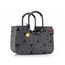 reisenthel loopshopper L smiley grey – Stabile Tasche mit praktischen Fächern aus recycelten PET-Flaschen – Charmantes und wasserabweisendes Design