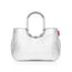 reisenthel loopshopper L silver crackle – Stabile Tasche mit praktischen Fächern aus recycelten PET-Flaschen – Charmantes und wasserabweisendes Design
