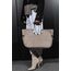 reisenthel loopshopper L herringbone mokka – Stabile Tasche mit praktischen Fächern aus recycelten PET-Flaschen – Charmantes und wasserabweisendes Design