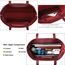 MEEGIRL Damen Henkeltaschen, Einfache Handtaschen PU Leder Tote Shopper Bag für Arbeit, Schule, Einkauf mit Reißverschluss und Innentasche (Wine Red)