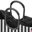 reisenthel loopshopper L summerstripes black – Stabile Tasche mit praktischen Fächern aus recycelten PET-Flaschen – Charmantes und wasserabweisendes Design