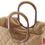 reisenthel loopshopper L frame rhombus ginger – Stabile Tasche mit praktischen Fächern aus recycelten PET-Flaschen – Charmantes und wasserabweisendes Design