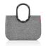 reisenthel loopshopper L twist silver - Stabile Shoppingtasche oder Handtasche mit praktischen Fächern aus recycelten PET-Flaschen