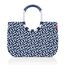 reisenthel loopshopper L in Signature Navy, silberner Rahmen – Stabile Tasche mit praktischen Fächern aus recycelten PET-Flaschen – Charmantes und wasserabweisendes Design