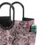 reisenthel loopshopper L jacquard rose – Stabile Tasche mit praktischen Fächern aus recycelten PET-Flaschen – Charmantes und wasserabweisendes Design