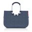 reisenthel loopshopper L Herringbone Dark Blue - Einkaufstasche 25l Volumen - B 46 x H 34,5 x T 25 cm, OR4113