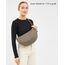 LARKSON Crossbody Bag Damen & Herren Grau - Solveig Medium - Umhängetasche im Halbmond Style - Halbrunde Schultertasche - Moon Bag Design - Wasserabweisend