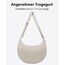 LARKSON Crossbody Bag Damen & Herren Beige - Solveig XL - Große Umhängetasche im Halbmond Style -Tasche mit 16 Zoll Laptopfach - Moon Bag - Wasserabweisend