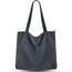 Prite Handtasche Damen Tote Bag Shopper Groß Umhängetasche Cord Beuteltasche Stofftasche für College Schule Arbeit Reisen Einkaufen (Grau)