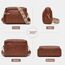 HILAEX Umhängetasche Damen mit Anti Diebstahl, Handtasche Damen Mittelgroß mit Vielen Fächern Verstellbar Abnehmbar Breiter Gurt, 26 x 10 x 20 cm Braun