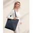 Prite Handtasche Damen Tote Bag Shopper Groß Umhängetasche Cord Beuteltasche Stofftasche für College Schule Arbeit Reisen Einkaufen (Grau)