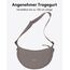 LARKSON Crossbody Bag Damen & Herren Braun - Solveig Small - Umhängetasche im Halbmond Style - Halbrunde Schultertasche - Moon Bag Design - Wasserabweisend