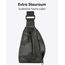LARKSON Crossbody Bag Damen & Herren Grau Leo - Solveig Small - Umhängetasche im Halbmond Style - Halbrunde Schultertasche - Moon Bag Design - Wasserabweisend