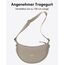 LARKSON Crossbody Bag Damen & Herren Grau - Solveig Small - Umhängetasche im Halbmond Style - Halbrunde Schultertasche - Moon Bag Design - Wasserabweisend