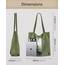 Prite Handtasche Damen Tote Bag Shopper Groß Umhängetasche Cord Beuteltasche Stofftasche für College Schule Arbeit Reisen Einkaufen (Grün)