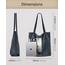 Prite Handtasche Damen Tote Bag Shopper Groß Umhängetasche Cord Beuteltasche Stofftasche für College Schule Arbeit Reisen Einkaufen (Grau)