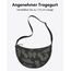 LARKSON Crossbody Bag Damen & Herren Grau Leo - Solveig Large - Große Umhängetasche im Halbmond Style - Halbrunde Schultertasche - Moon Bag Design - Wasserabweisend