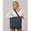 Prite Handtasche Damen Tote Bag Shopper Groß Umhängetasche Cord Beuteltasche Stofftasche für College Schule Arbeit Reisen Einkaufen (Grau)