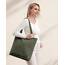 Prite Handtasche Damen Tote Bag Shopper Groß Umhängetasche Cord Beuteltasche Stofftasche für College Schule Arbeit Reisen Einkaufen (Dunkelgrün)