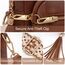 HILAEX Umhängetasche Damen mit Anti Diebstahl, Handtasche Damen Mittelgroß mit Vielen Fächern Verstellbar Abnehmbar Breiter Gurt, 26 x 10 x 20 cm Braun