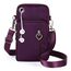 Aucuu Handytasche zum Umhängen Damen，Nylon Kleine Umhängetasche mit Kopfhörer Eingang，Mini Crossbody Schultertasche Handytasche，Handy Schultertasche ür Handy unter 7 Zoll