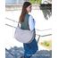 LARKSON Crossbody Bag Damen & Herren Beige - Solveig XL - Große Umhängetasche im Halbmond Style -Tasche mit 16 Zoll Laptopfach - Moon Bag - Wasserabweisend