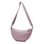GoPaw Damen Halbmond Crossbody Schultertasche, Hobo Halfmoon Bag, Nylon Crossbody Bag Damen Halbmond Schultertasche mit verstellbarer Schultergurt, Einfarbige(Yamsviolett)