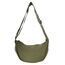 GoPaw Damen Halbmond Crossbody Schultertasche, Hobo Halfmoon Bag, Nylon Crossbody Bag Damen Halbmond Schultertasche mit verstellbarer Schultergurt, Einfarbige(Armeegrün)