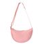 GoPaw Damen Halbmond Crossbody Schultertasche, Hobo Halfmoon Bag, Nylon Crossbody Bag Damen Halbmond Schultertasche mit verstellbarer Schultergurt, Einfarbige(Rosa)