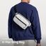 tomtoc X-Pac Sling Bag 3,5L für Nintendo Switch 2 – Leichte RFID-Schutz Schultertasche für Herren & Damen | Anti-Diebstahl & Wasserabweisend Brusttasche für Reise, Wandern, Alltag | Weiß