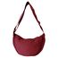 GoPaw Damen Halbmond Crossbody Schultertasche, Hobo Halfmoon Bag, Nylon Crossbody Bag Damen Halbmond Schultertasche mit verstellbarer Schultergurt, Einfarbige(Burgunderrot)