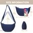GoPaw Damen Halbmond Crossbody Schultertasche, Hobo Halfmoon Bag, Nylon Crossbody Bag Damen Halbmond Schultertasche mit verstellbarer Schultergurt, Einfarbige(Dunkelblau)