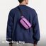 tomtoc X-Pac Bauchtasche für Herren Damen, 1,5 Liter Klein Travel Sling Bag Brusttasche Gürteltasche Schultertasche Umhängetasche mit RFID Schutz für Wandern Reise Alltag, Lila