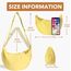 GoPaw Damen Halbmond Crossbody Schultertasche, Hobo Halfmoon Bag, Nylon Crossbody Bag Damen Halbmond Schultertasche mit verstellbarer Schultergurt, Einfarbige(Gelb)