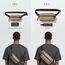 tomtoc Anti-Diebstahl Sling Bag 3,5L – Umhängetasche Schultertasche Crossbody Bag für Herren Damen mit RFID-Schutz für Switch, iPad mini | Wasserabweisend | Alltag, Reise, EDC | | Braun