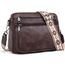 MUIIKOLA umhängetasche damen，umhängetasche mittelgroß tasche umhängetasche,damen leder，Weich Breiter Gurt