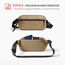 tomtoc Anti-Diebstahl Sling Bag 3,5L – Umhängetasche Schultertasche Crossbody Bag für Herren Damen mit RFID-Schutz für Switch, iPad mini | Wasserabweisend | Alltag, Reise, EDC | | Braun