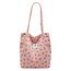 Funtlend Cord Umhängetasche Damen Groß Cord Tasche Handtasche Cordtasche Damen Schultertasche für Uni Arbeit Schule Büro-Pink Strawberry