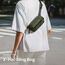 tomtoc X-Pac Bauchtasche für Herren Damen, 1,5 Liter Klein Travel Sling Bag Brusttasche Gürteltasche Schultertasche Umhängetasche mit RFID Schutz für Wandern Reise Alltag, Grün