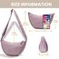 GoPaw Damen Halbmond Crossbody Schultertasche, Hobo Halfmoon Bag, Nylon Crossbody Bag Damen Halbmond Schultertasche mit verstellbarer Schultergurt, Einfarbige(Yamsviolett)