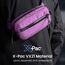tomtoc X-Pac Bauchtasche für Herren Damen, 1,5 Liter Klein Travel Sling Bag Brusttasche Gürteltasche Schultertasche Umhängetasche mit RFID Schutz für Wandern Reise Alltag, Lila