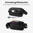 tomtoc X-Pac Bauchtasche für Herren Damen, 1,5 Liter Klein Travel Sling Bag Brusttasche Gürteltasche Schultertasche Umhängetasche mit RFID Schutz für Wandern Reise Alltag, Schwarz