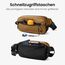 tomtoc X-Pac Sling Bag für Herren Damen, 3,5 Liter Bauchtasche Brusttasche Gürteltasche Schultertasche Umhängetasche Crossbody Bag mit RFID Schutz für Wandern Travel Reise Alltag, Braun